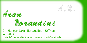 aron morandini business card